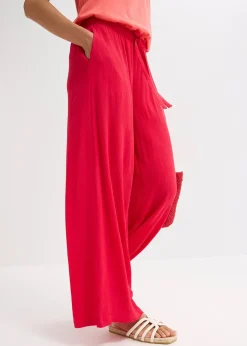 Pantalon large en viscose fine