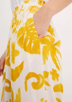 Pantalon large en viscose texturée