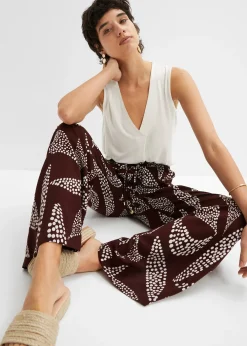 Pantalon large en viscose