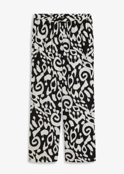 Pantalon large en viscose texturée