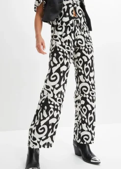 Pantalon large en viscose texturée