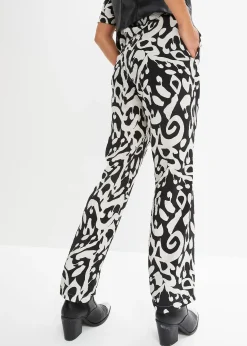 Pantalon large en viscose texturée