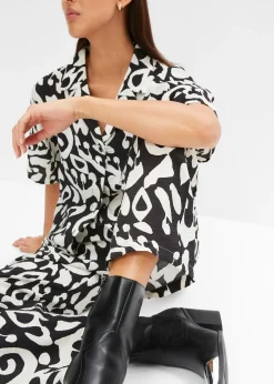 Pantalon large en viscose texturée