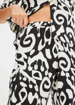 Pantalon large en viscose texturée