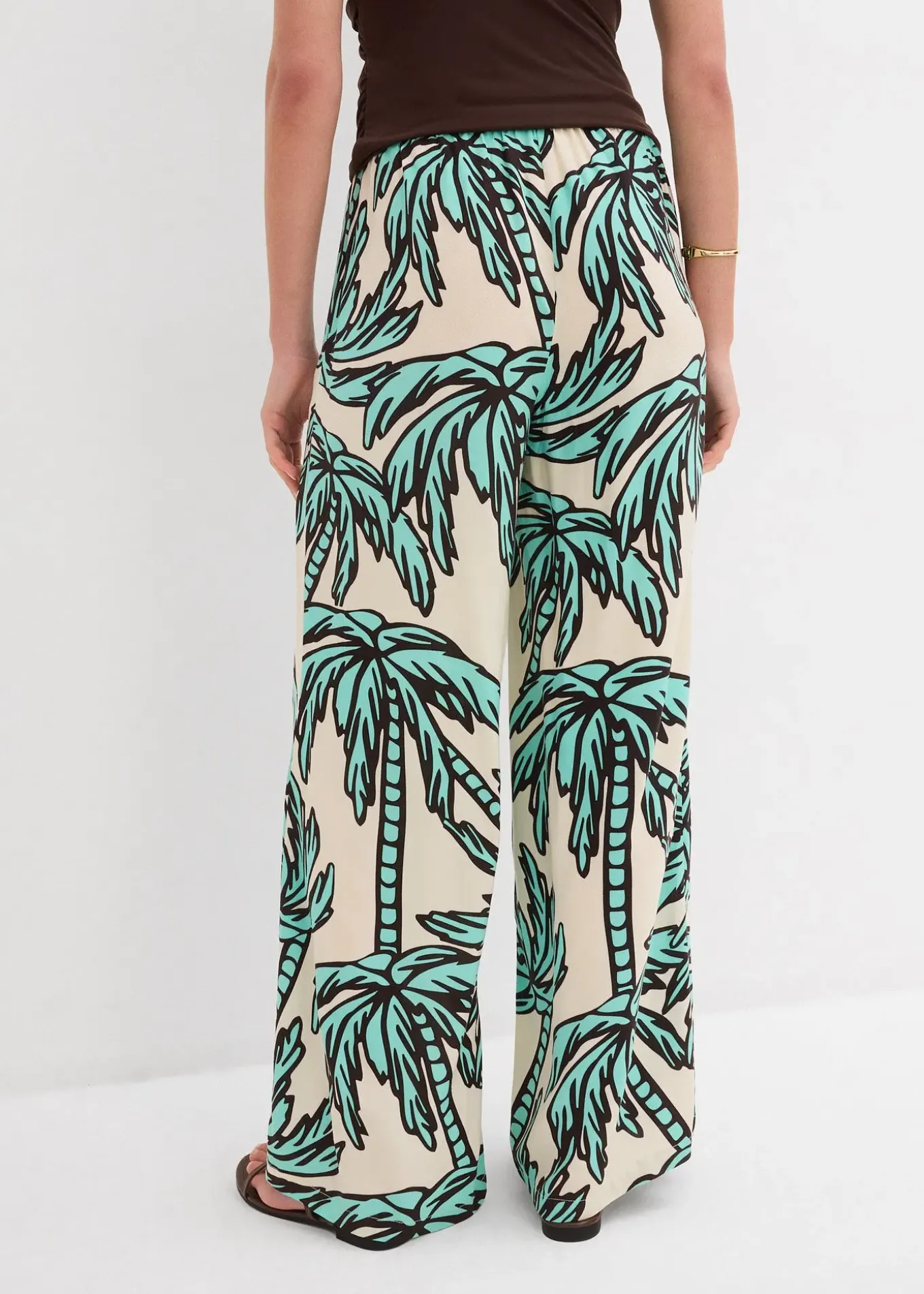 Pantalon large en viscose fluide