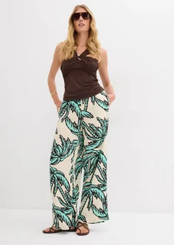 Pantalon large en viscose fluide