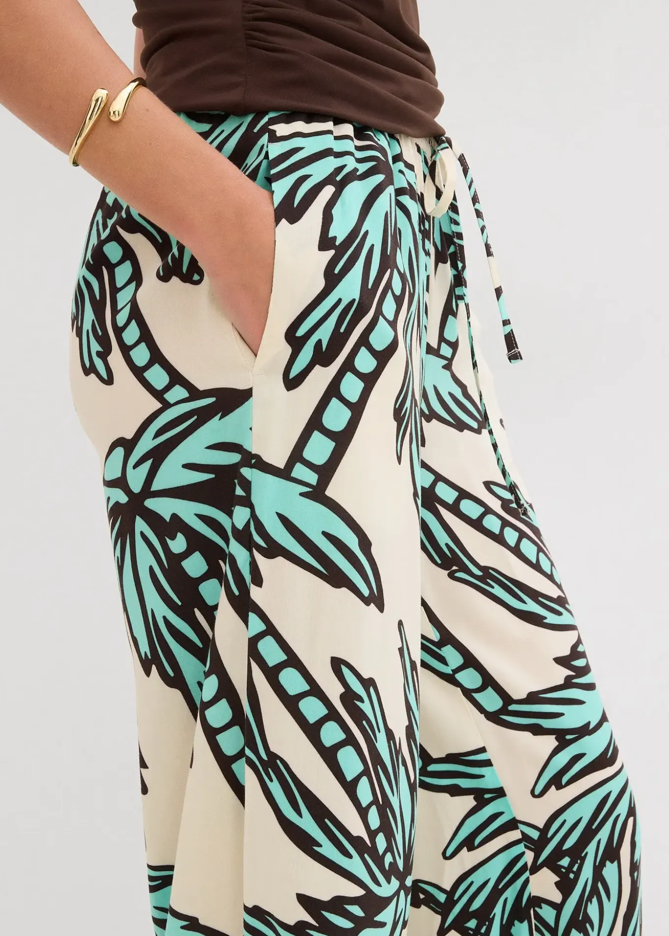 Pantalon large en viscose fluide