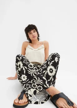 Pantalon large en viscose fluide