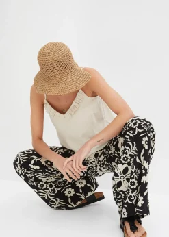 Pantalon large en viscose fluide