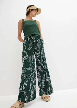 Pantalon large en viscose