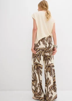 Pantalon large en viscose fluide