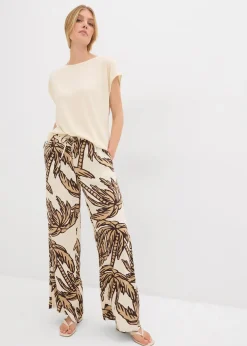 Pantalon large en viscose fluide