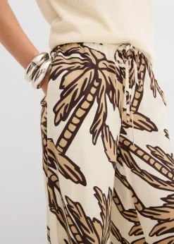 Pantalon large en viscose fluide