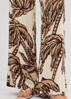 Pantalon large en viscose fluide