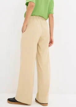 Pantalon large en viscose fluide