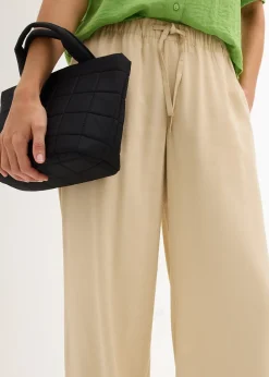 Pantalon large en viscose fluide