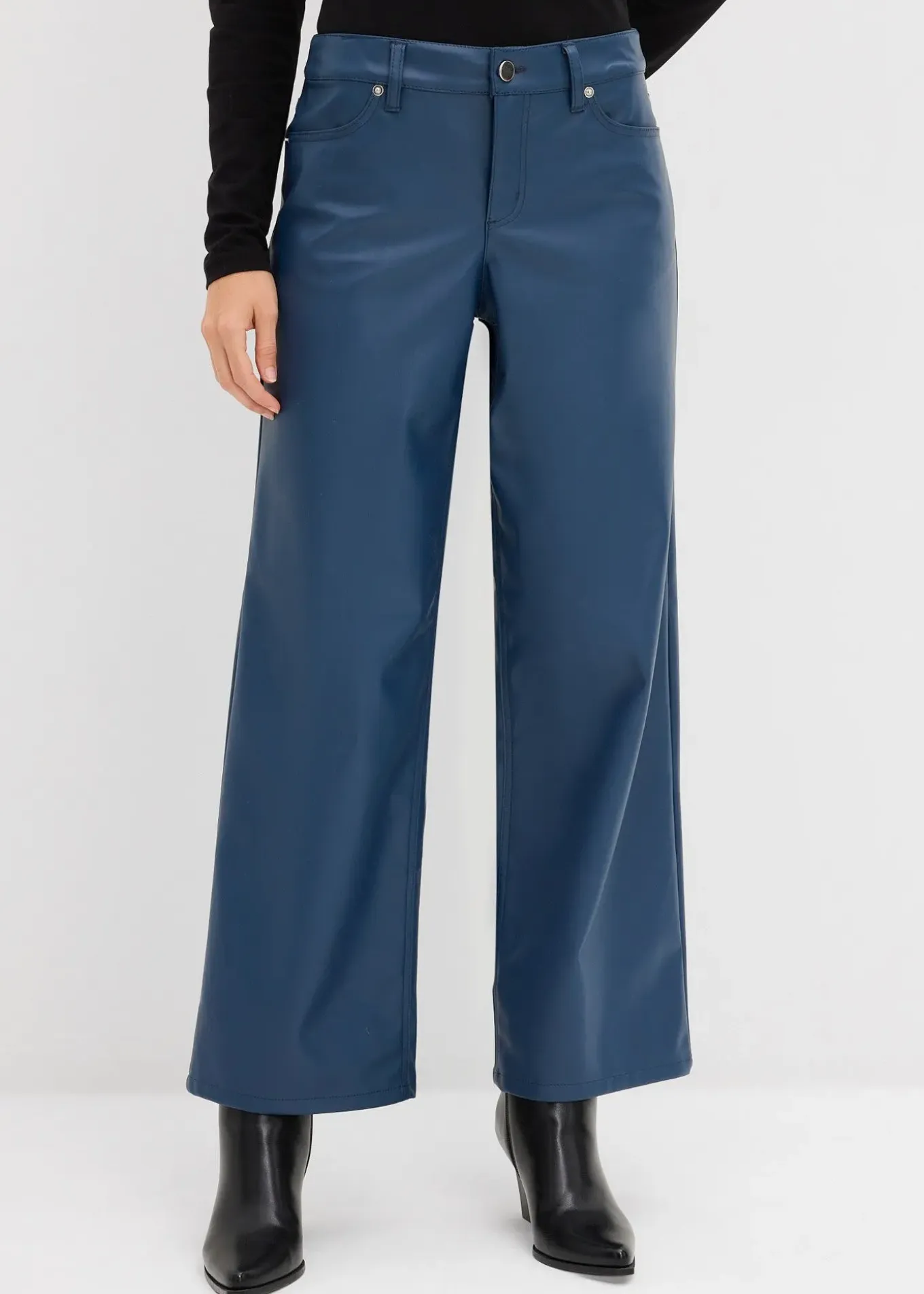 Pantalon large enduit