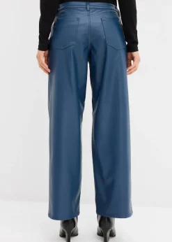 Pantalon large enduit