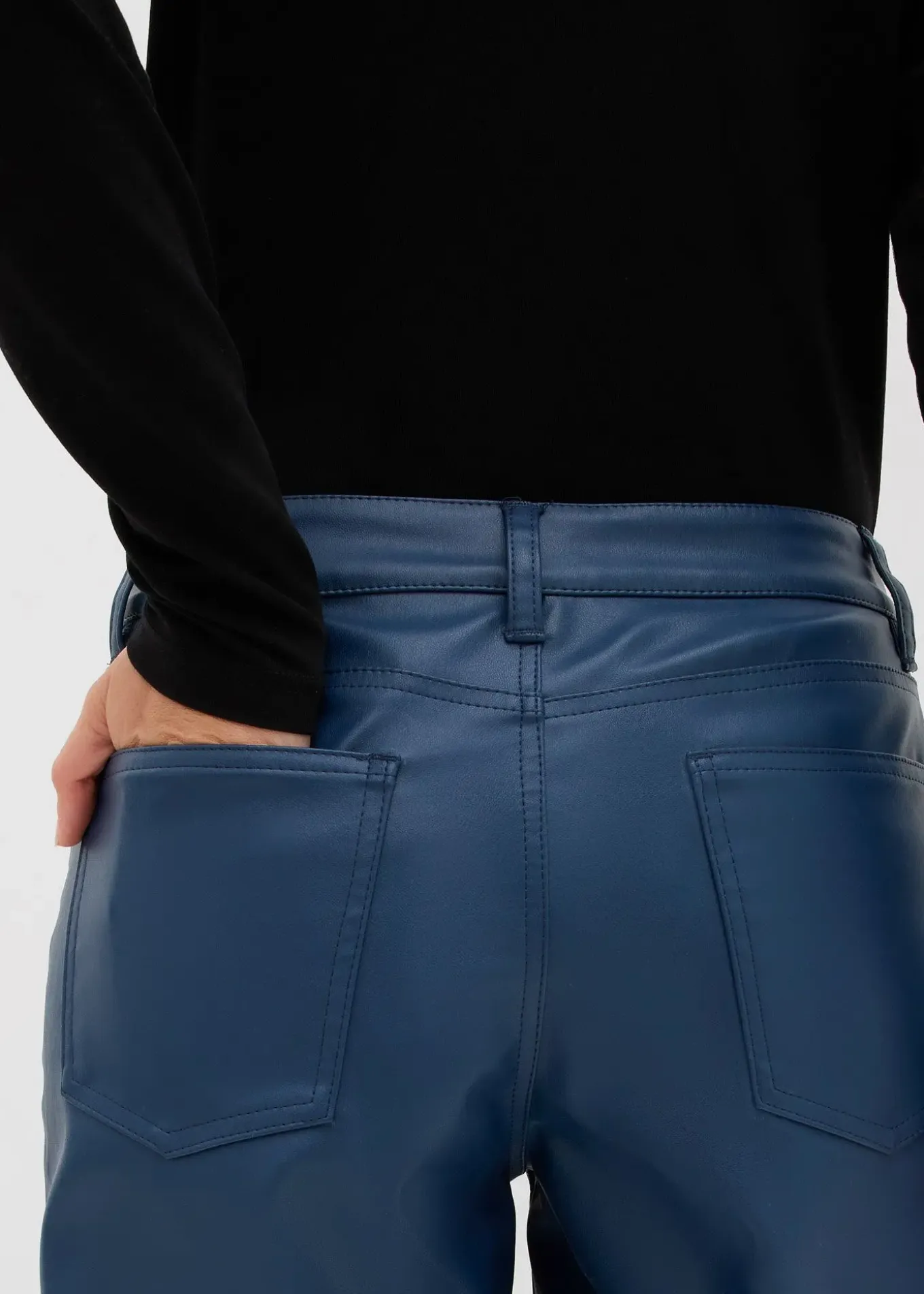 Pantalon large enduit