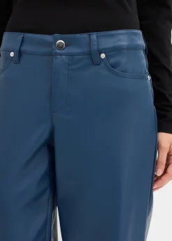 Pantalon large enduit