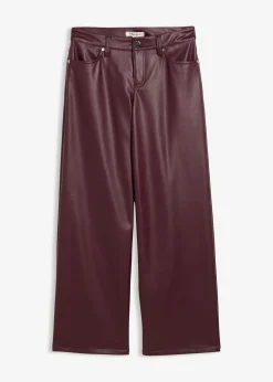 Pantalon large enduit