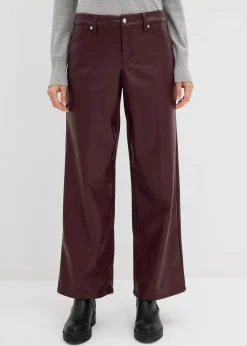 Pantalon large enduit