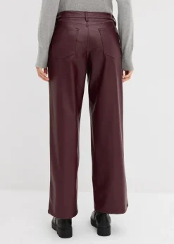 Pantalon large enduit