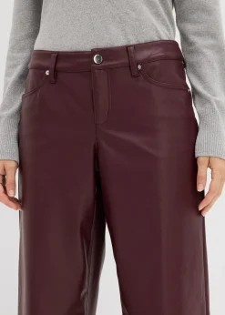 Pantalon large enduit