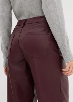 Pantalon large enduit