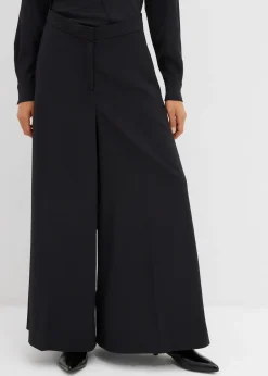 Pantalon large et fluide avec taille élastiquée