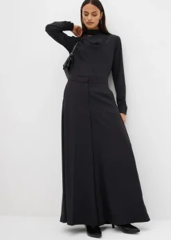 Pantalon large et fluide avec taille élastiquée