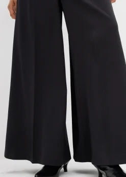 Pantalon large et fluide avec taille élastiquée