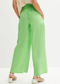 Pantalon large et léger à pinces en lin mélangé