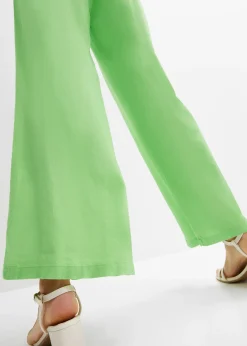 Pantalon large et léger à pinces en lin mélangé