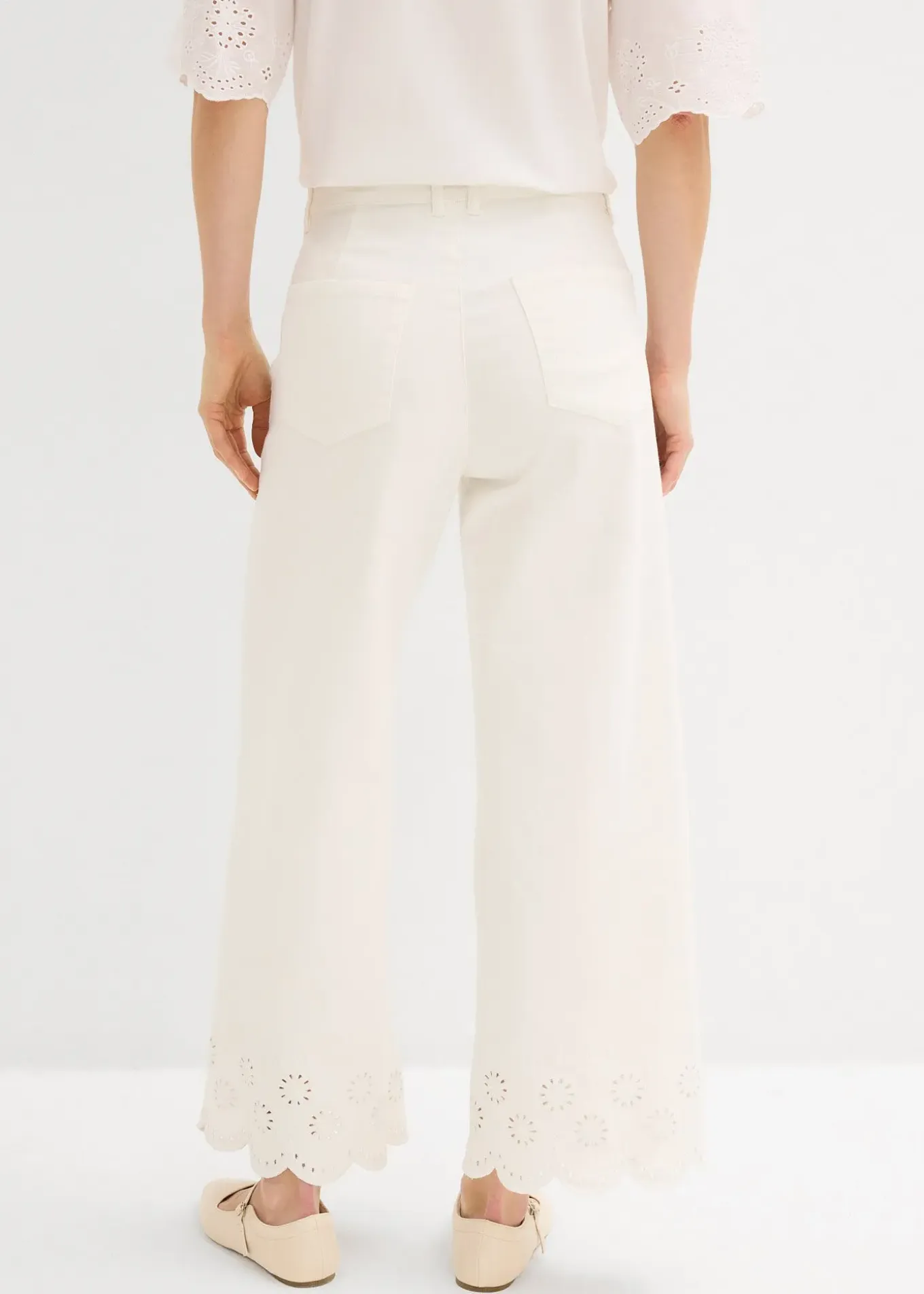 Pantalon large raccourci