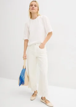 Pantalon large raccourci