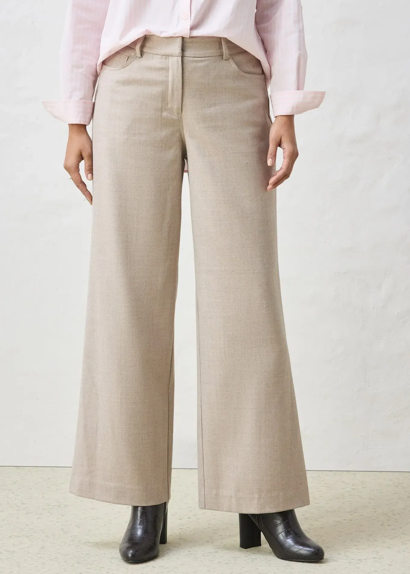 Pantalon large, style 5 poches