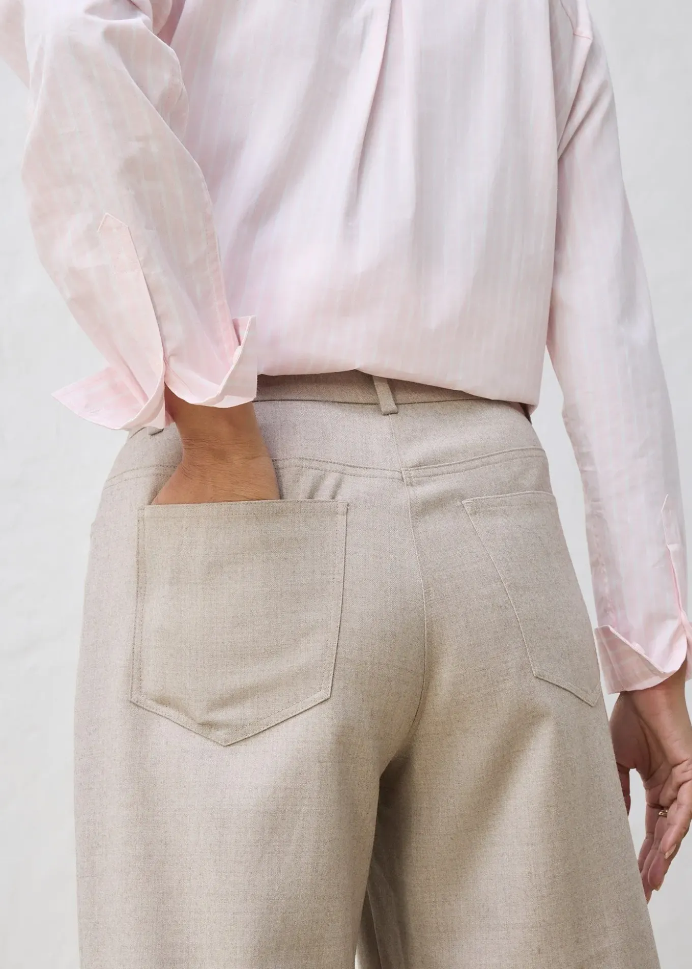 Pantalon large, style 5 poches