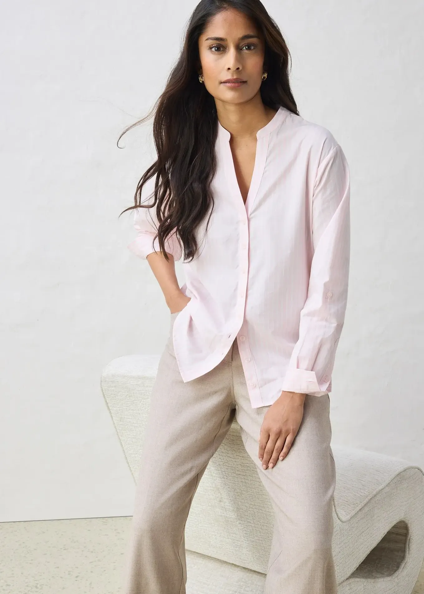 Pantalon large, style 5 poches