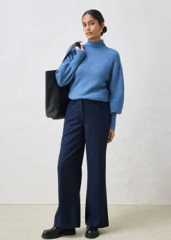 Pantalon large, style 5 poches