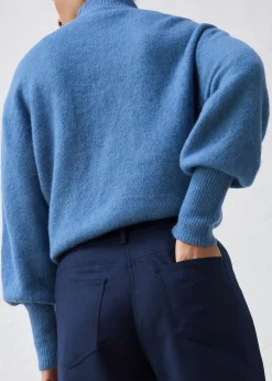 Pantalon large, style 5 poches