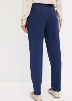 Pantalon élastiqué avec nervures devant