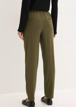 Pantalon élastiqué avec nervures devant