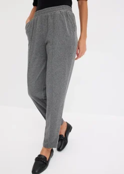 Pantalon élastiqué avec nervures devant