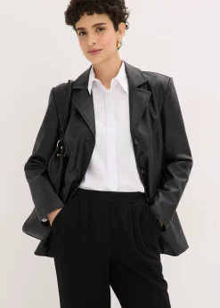 Pantalon élastiqué avec nervures devant