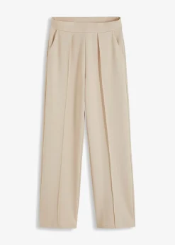 Pantalon élastiqué en interlock épais