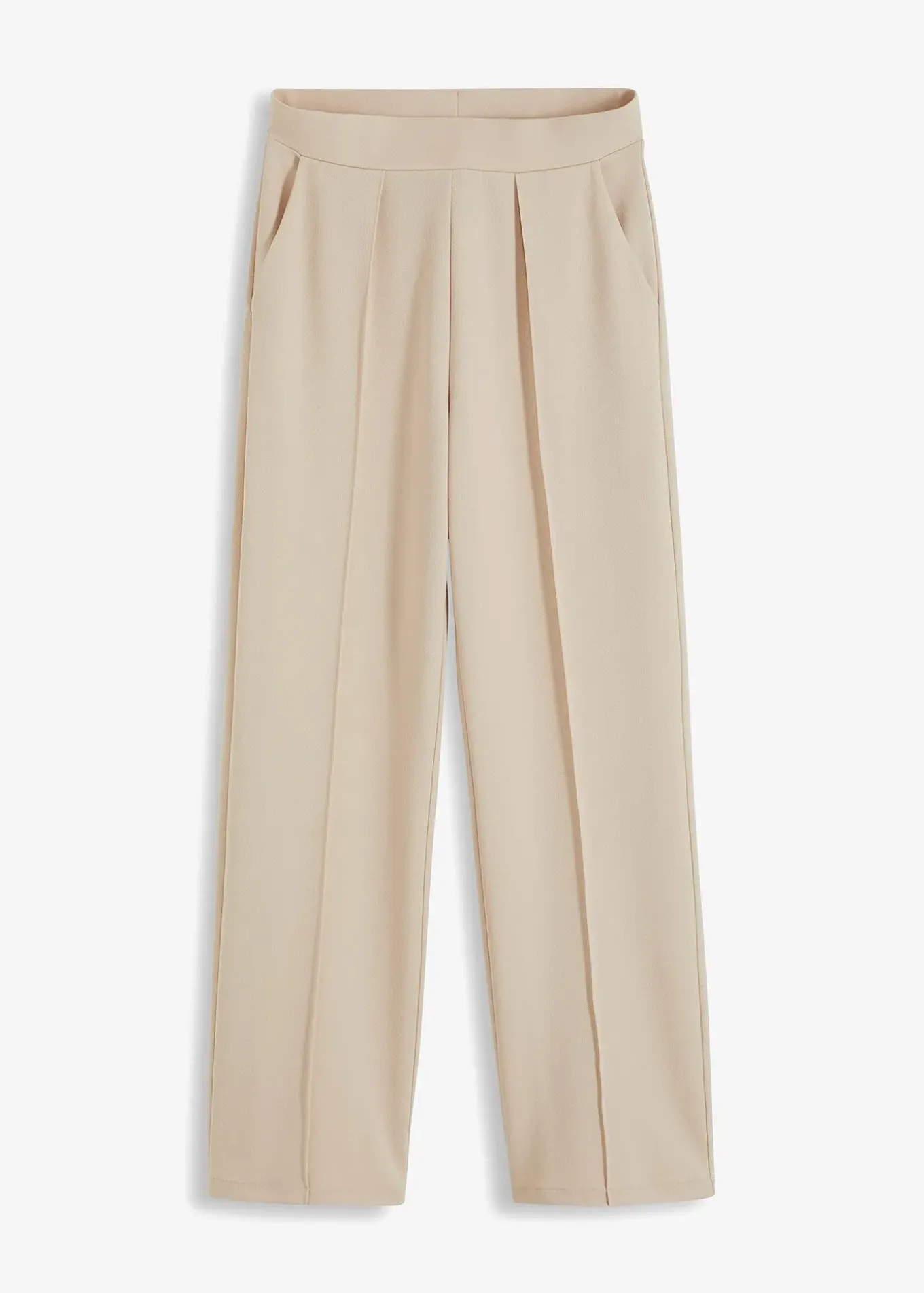 Pantalon élastiqué en interlock épais