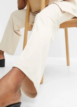 Pantalon élastiqué en interlock épais