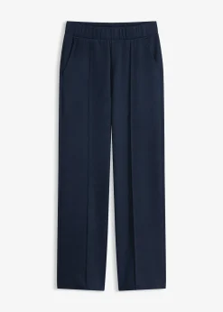 Pantalon élastiqué en interlock épais