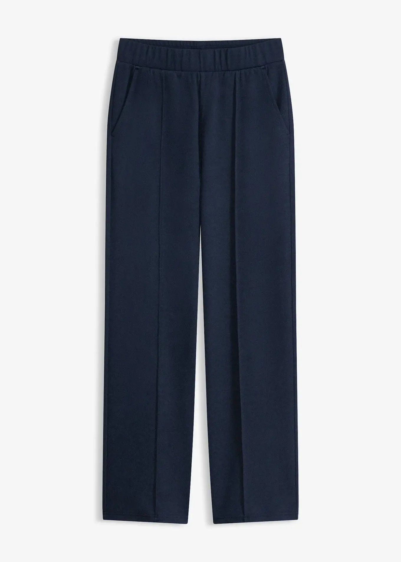 Pantalon élastiqué en interlock épais